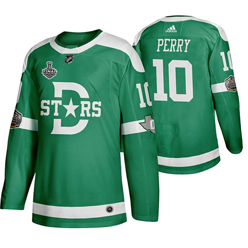 Adidas Dallas Stars #10 Corey Perry Men Green 2020 Stanley Cup Final Stitched Classic Retro NHL Jersey->dallas stars->NHL Jersey